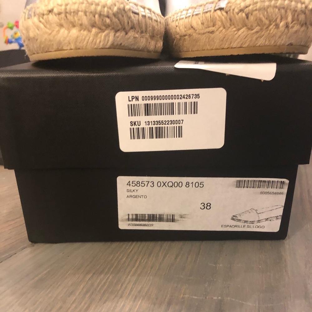 🔶SOLD🔶Saint Laurent Metallic Embossed Espadrille - Picture 8 of 8